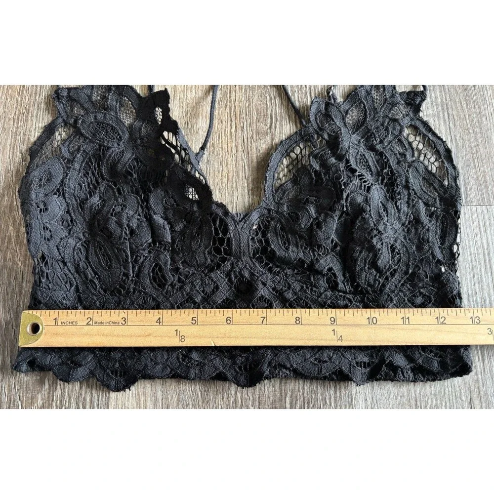 Intimately Free People One Adella Longline Bralette Black Size Medium NWOT